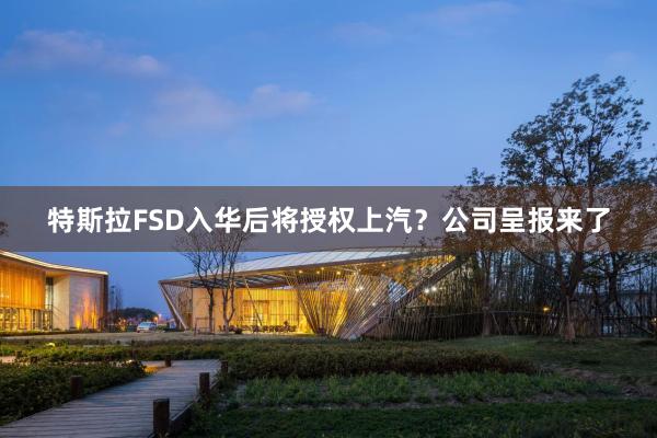 特斯拉FSD入华后将授权上汽？公司呈报来了