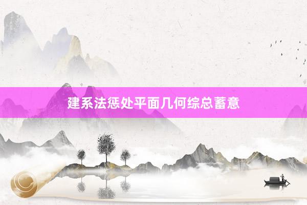 建系法惩处平面几何综总蓄意