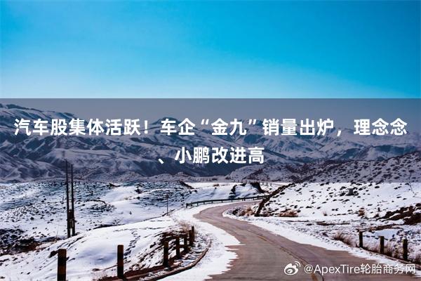 汽车股集体活跃！车企“金九”销量出炉，理念念、小鹏改进高