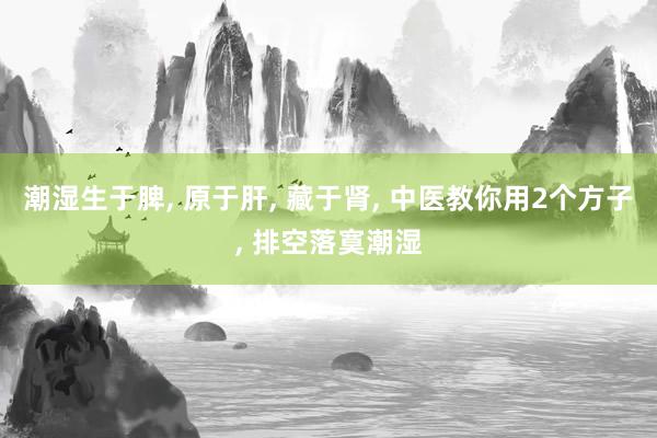 潮湿生于脾, 原于肝, 藏于肾, 中医教你用2个方子, 排空落寞潮湿